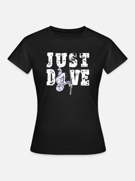 Freediver Quote Freitauchen - Frauen T-Shirt - Schwarz