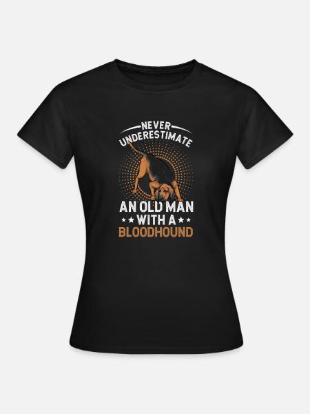 Bloodhound Hund Bluthund - Frauen T-Shirt - Schwarz