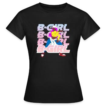 Dancing Girl Hip-Hop B-Girl Breakdance - Frauen T-Shirt - Schwarz - Vorne - AI Model Female 172 dark (172cm)