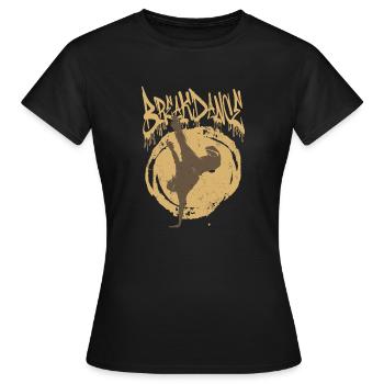 Breakdance Dancer Retro Hip-Hop Street Dance - Frauen T-Shirt - Schwarz - Vorne - AI Model Female 172 dark (172cm)
