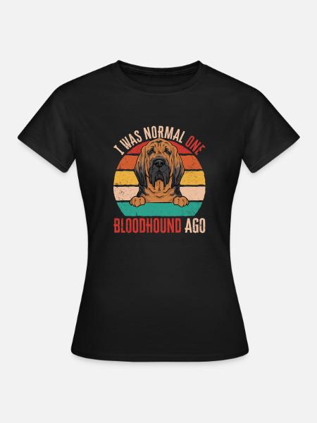 Bloodhound Hund Bluthund - Frauen T-Shirt - Schwarz