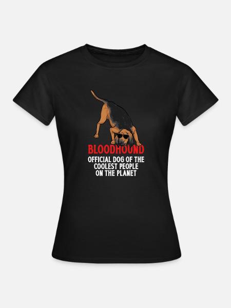 Bloodhound Hund Bluthund - Frauen T-Shirt - Schwarz