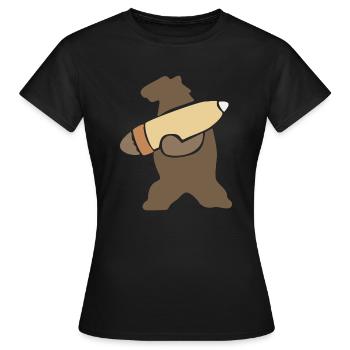Wojtek the soldier bear - Women's T-Shirt - black - Front - AI Model Female 172 dark (172cm)