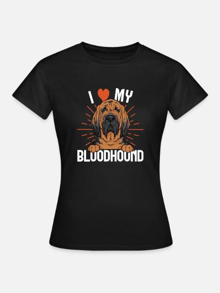 Bloodhound Hund Bluthund - Frauen T-Shirt - Schwarz