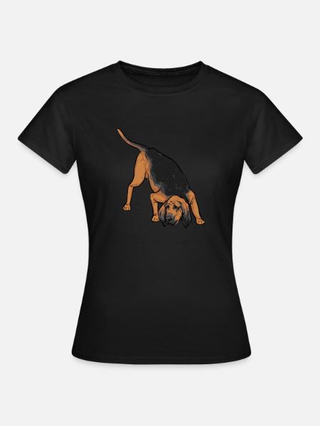 Bloodhound Hund Bluthund - Frauen T-Shirt - Schwarz