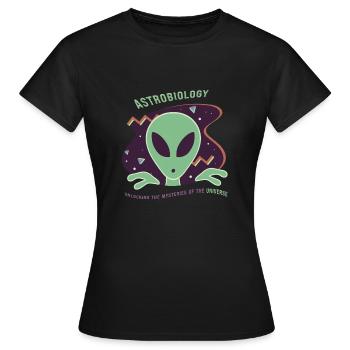 Astrobiologie: Den Geheimnissen auf der Spur - Geschenke - Frauen T-Shirt - Schwarz - Vorne - AI Model Female 172 dark (172cm)
