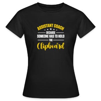 Assistant Trainer - Women's T-Shirt - black - Front - AI Model Female 172 dark (172cm)