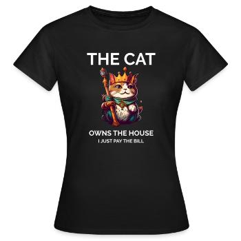 Sarcastic Cat - Women's T-Shirt - black - Front - AI Model Female 172 dark (172cm)