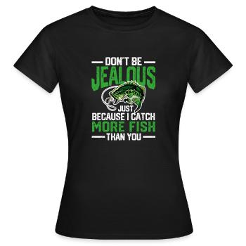 Ne sois pas jaloux juste parce que j’ai un drôle - T-shirt Femme - noir - Devant - AI Model Female 172 dark (172cm)