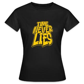 Le temps ne ment jamais - T-shirt Femme - noir - Devant - AI Model Female 172 dark (172cm)