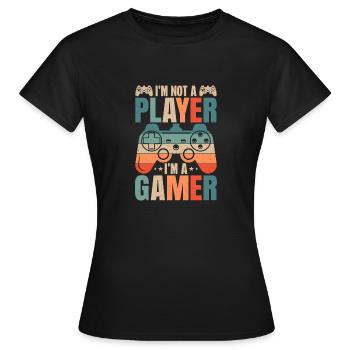 Je ne suis pas un joueur Je suis un joueur - T-shirt Femme - noir - Devant - AI Model Female 172 dark (172cm)