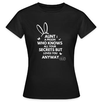 Kaninchen-Vertrauter, geheimer Hase, treuer Hase - Frauen T-Shirt - Schwarz - Vorne - AI Model Female 172 dark (172cm)
