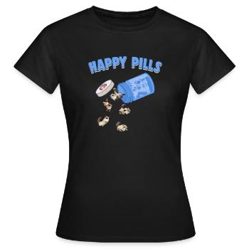 Happy Pills Ragdoll Katze Lustiges Kätzchen Liebhaber Katze - Frauen T-Shirt - Schwarz - Vorne - AI Model Female 172 dark (172cm)