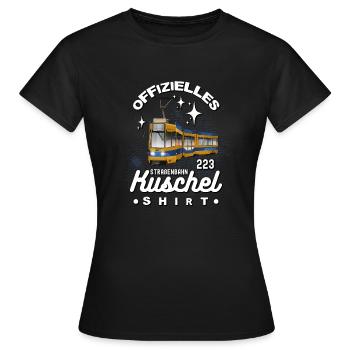 Offizeilles Straßenbahn Kuschelshirt - Frauen T-Shirt - Schwarz - Vorne - AI Model Female 172 dark (172cm)