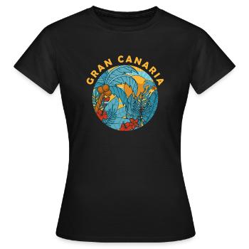 Spanischer Sommerurlaub Kanarische Inseln - Frauen T-Shirt - Schwarz - Vorne - AI Model Female 172 dark (172cm)