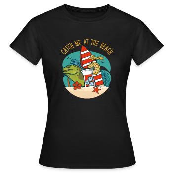 Sommerferien Karibik Reisen nach Aruba - Frauen T-Shirt - Schwarz - Vorne - AI Model Female 172 dark (172cm)