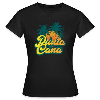 Sommerurlaub Karibik Dominikanische Republik - Frauen T-Shirt - Schwarz - Vorne - AI Model Female 172 dark (172cm)
