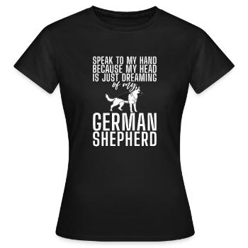 Deutscher Schäferhund Geschenke - Frauen T-Shirt - Schwarz - Vorne - AI Model Female 172 dark (172cm)