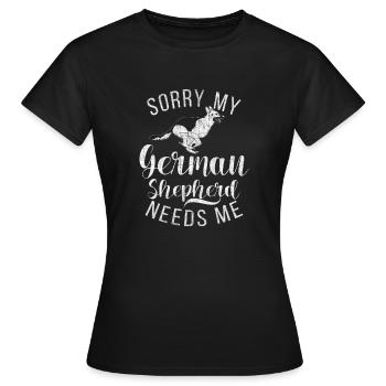 Deutscher Schäferhund Geschenke - Frauen T-Shirt - Schwarz - Vorne - AI Model Female 172 dark (172cm)