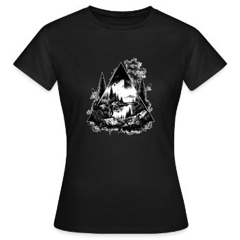 Des pêcheurs dans la nature pour tous les amateurs de pêche - T-shirt Femme - noir - Devant - AI Model Female 172 dark (172cm)