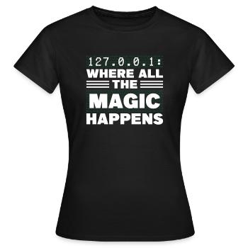 Pas paresseux En mode Débogage Algorithme Programmation Codin - T-shirt Femme - noir - Devant - AI Model Female 172 dark (172cm)
