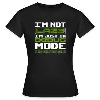 Pas paresseux en mode de débogage Code de programmation de l’algorithme - T-shirt Femme - noir - Devant - AI Model Female 172 dark (172cm)