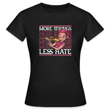 Violin Violin Strings - Women's T-Shirt - black - Front - AI Model Female 172 dark (172cm)