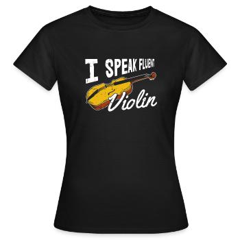 Violin Violin Strings - Women's T-Shirt - black - Front - AI Model Female 172 dark (172cm)