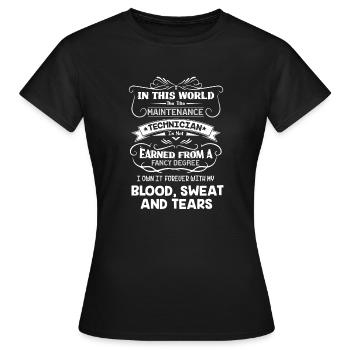 Forever Title Maintenance Technician - Women's T-Shirt - black - Front - AI Model Female 172 dark (172cm)