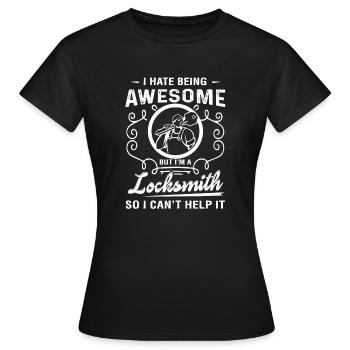 Locksmith Awesome Locksmith - Women's T-Shirt - black - Front - AI Model Female 172 dark (172cm)