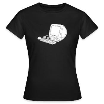 Developer Coder Programmer Computer - T-shirt Femme - noir - Devant - AI Model Female 172 dark (172cm)
