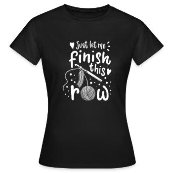 Stricken Häkeln Garn Lustig - Frauen T-Shirt - Schwarz - Vorne - AI Model Female 172 dark (172cm)