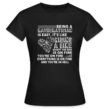Mathematician Mathematician Is Easy - Women's T-Shirt - black - Front - AI Model Female 172 dark (172cm)