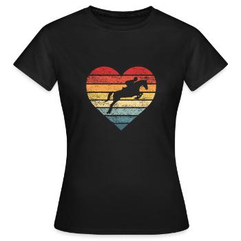 Horse Lover Rider Equestrian Horseman Gifts - Women's T-Shirt - black - Front - AI Model Female 172 dark (172cm)