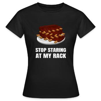 Arrêtez de regarder mon barbecue Rack Grill Master - T-shirt Femme - noir - Devant - AI Model Female 172 dark (172cm)