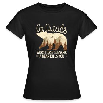 Apportez une boussole C’est embarrassant - T-shirt Femme - noir - Devant - AI Model Female 172 dark (172cm)