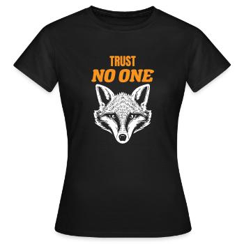 TRUST NO ONE - Women's T-Shirt - black - Front - AI Model Female 172 dark (172cm)