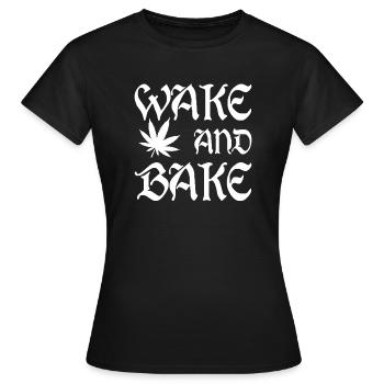 MARIHUANA SMOKE 420 CANNABIS WEED HANF DESIGN - Frauen T-Shirt - Schwarz - Vorne - AI Model Female 172 dark (172cm)