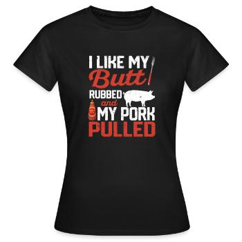 J’aime me frotter les fesses - T-shirt Femme - noir - Devant - AI Model Female 172 dark (172cm)