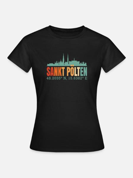 Sankt Pölten - Frauen T-Shirt - Schwarz