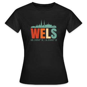 Wels - Frauen T-Shirt - Schwarz - Vorne - AI Model Female 172 dark (172cm)