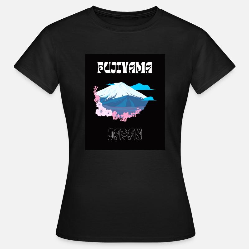 Fujiyama - Dame-T-shirt - sort