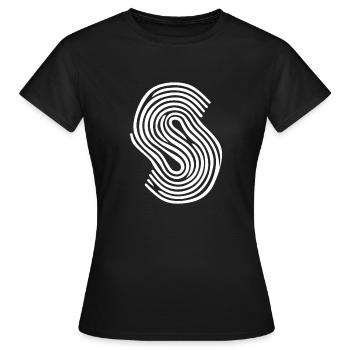 Empreintes digitales S - T-shirt Femme - noir - Devant - AI Model Female 172 dark (172cm)