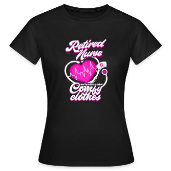 Pensionierte Medizinische Fachkräfte Rente - Frauen T-Shirt - Schwarz - Vorne - AI Model Female 172 dark (172cm)