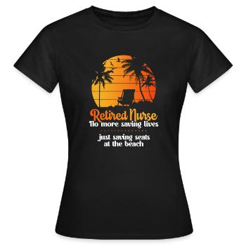 Retro Krankenschwester Urlaub Rente Ruhestand - Frauen T-Shirt - Schwarz - Vorne - AI Model Female 172 dark (172cm)