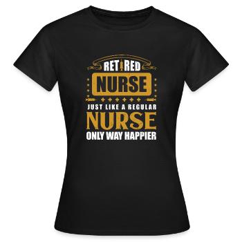 Krankenschwester im Ruhestand Rente - Frauen T-Shirt - Schwarz - Vorne - AI Model Female 172 dark (172cm)