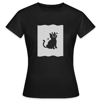CHATON - T-shirt Femme - noir - Devant - AI Model Female 172 dark (172cm)