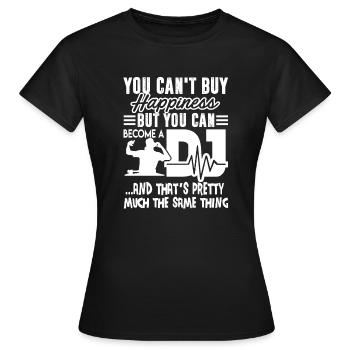 DJ Become A DJ - Women's T-Shirt - black - Front - AI Model Female 172 dark (172cm)