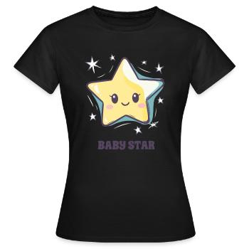 Baby star - T-shirt Femme - noir - Devant - AI Model Female 172 dark (172cm)