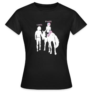 Mothers Day Mom and Daughter Matching Horsing - Frauen T-Shirt - Schwarz - Vorne - AI Model Female 172 dark (172cm)